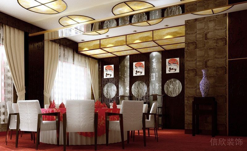 深圳幸福酒家湘菜餐廳裝修設(shè)計(jì)
