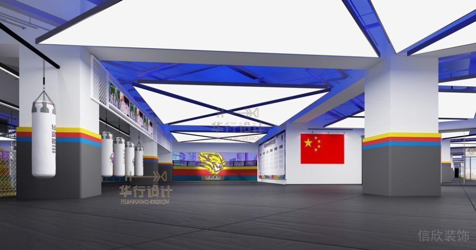 華武道東門店健身房裝飾設計_搏擊區 華武道東門店健身房裝飾設計_搏擊區