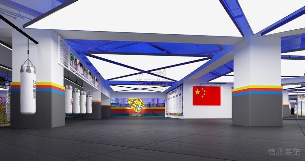 華武道清遠一店健身房設(shè)計-沙袋區(qū)