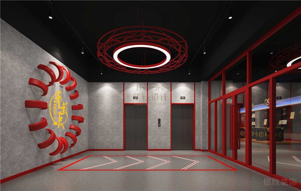 華武決朝陽二店健身房設(shè)計-電梯廳 華武決朝陽二店健身房設(shè)計-電梯廳