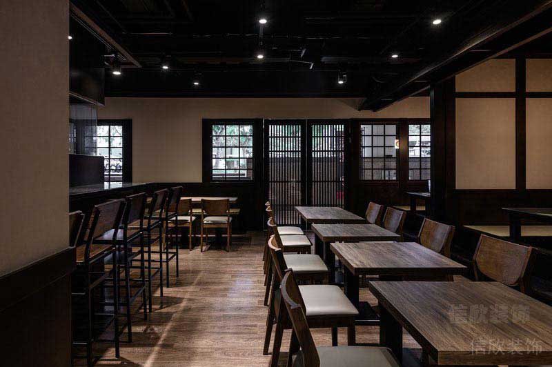 餐廳工業(yè)風(fēng)用餐區(qū)實木餐桌椅效果圖