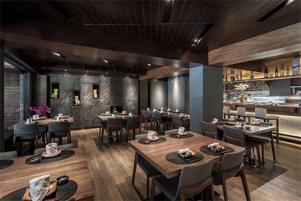 深圳寶安簡約風(fēng)中餐廳裝修設(shè)計案例天花