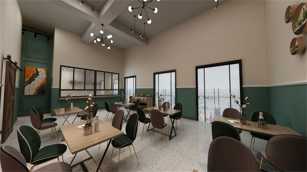 簡約北歐風(fēng)云南米線連鎖餐館深圳寶安店裝修設(shè)計(jì)軟裝陳設(shè)