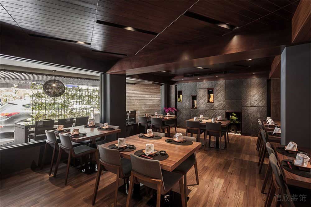 深圳寶安簡約風(fēng)中餐廳裝修設(shè)計案例燈光效果
