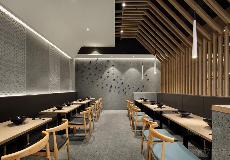 深圳華強北餐飲裝修設計公司案例用餐區(qū)