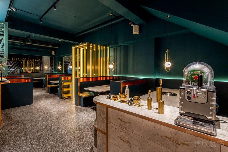 深圳東門餐飲裝修設(shè)計公司案例地面鋪貼