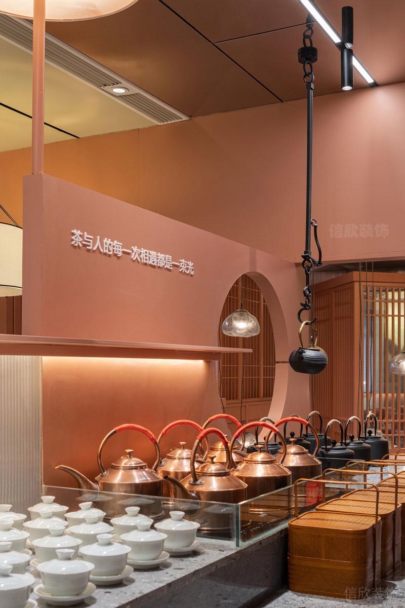 茶室茶臺(tái)茶壺茶杯