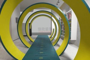 展示區(qū)圓形通道拱門展示柜效果圖設(shè)計