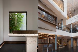 深圳市龍崗區(qū)新中式風格餐廳白色開闊大廳裝修設計