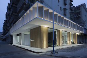 多元極簡風(fēng)辦公室裝修設(shè)計(jì)白木色外觀效果圖
