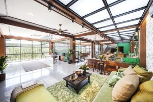 暖色田園風(fēng)辦公室裝修設(shè)計(jì)暖木色前廳效果圖