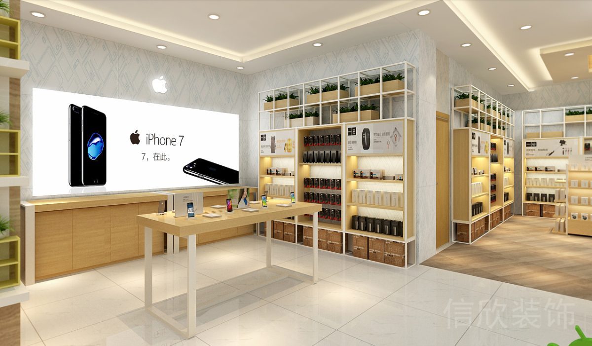 Vivo羅湖東門手機數(shù)碼店鋼木結(jié)構體驗操作臺